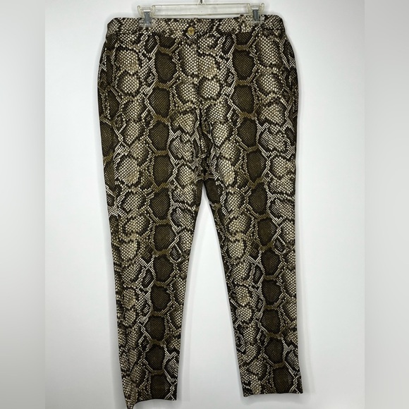 Michael Kors Pants - Michael Kors Snakeskin Pattern‎ Straight Leg Chino Pants Size 12